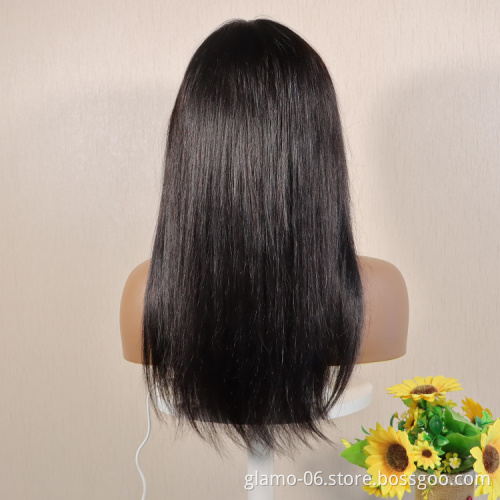 Wholesale price High Quality Human Hair T Part Lace Front straight Wigs  Frontal Wigs Hot Selling T part lace closure wigs